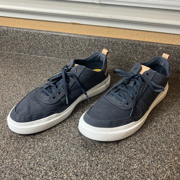 Cole Haan Grand 360 Mens Sz 13 M Shoes Blue Canvas Casual Comfort Sneaker Oxford - Picture 3 of 11